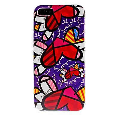 Case coração padrão duro para o iPhone 5