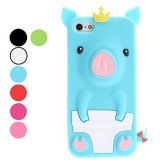 3D Design Pattern Case porco macio para iPhone 5
