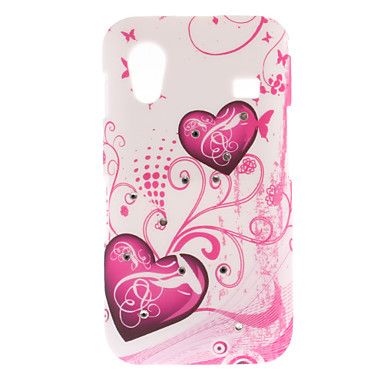 Case Purple Heart com diamante para Samsung Galaxy Ace